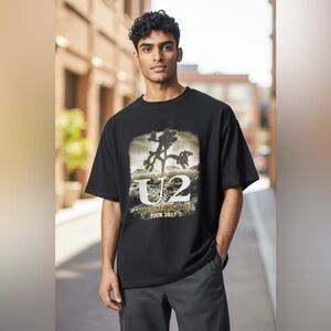 Hanes Black U2 Tour Graphic Tee